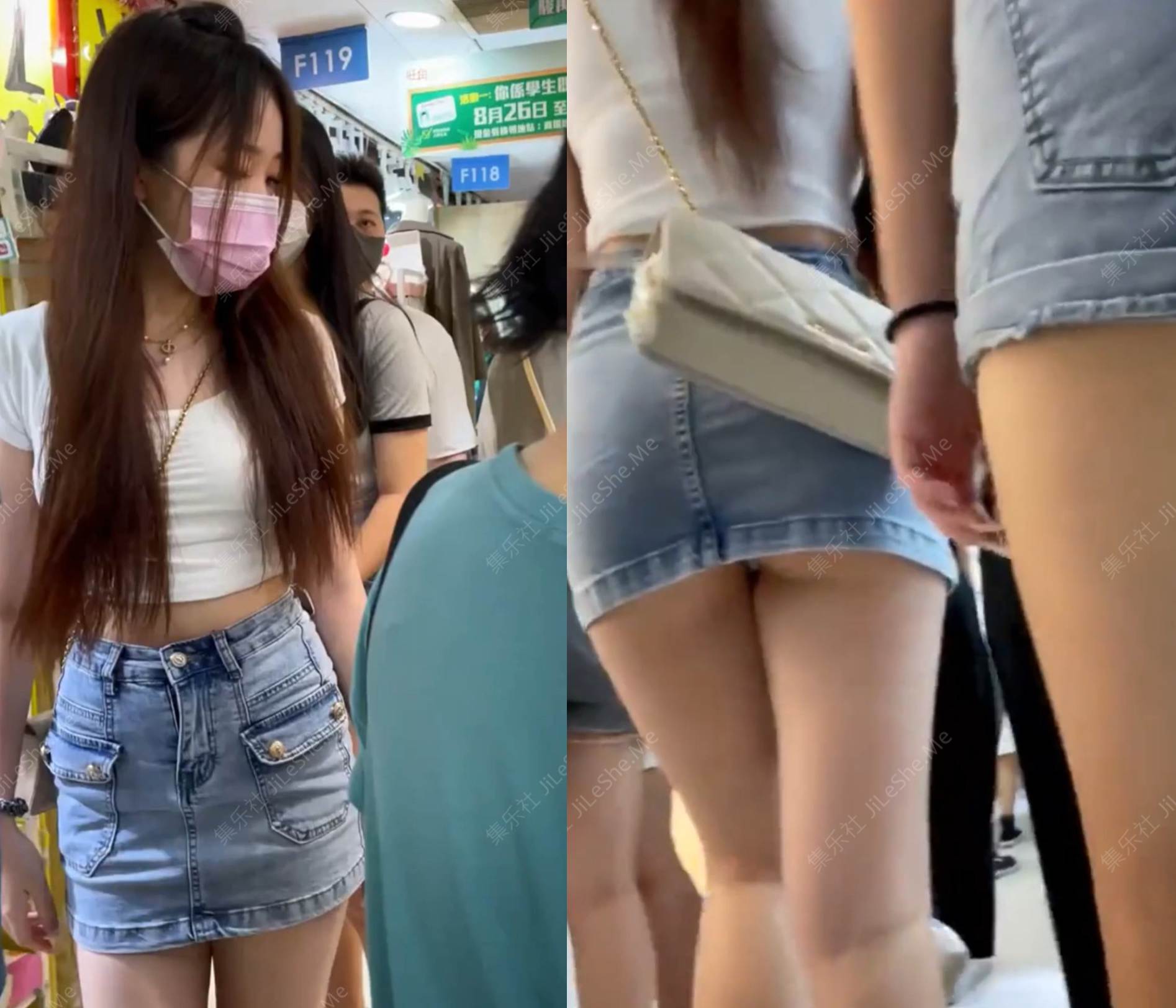 商城抄底几个美女 齐逼包臀裙 还穿个骚丁出来逛街 让人看的热血喷张 [254MB-集乐社