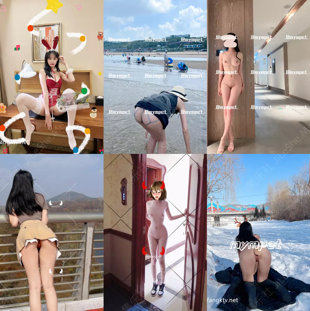 图片[8]-明星颜值露脸女神『MYMPET』被金主爸爸当成鸡巴套子，人前露出 遛狗调教啪啪【134V＋256P/3.67G】-集乐社